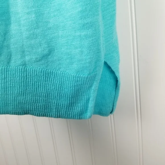 J Jill Linen Cardigan Sweater Linen Blend Size Small Blue Lightweight - Picture 3 of 9